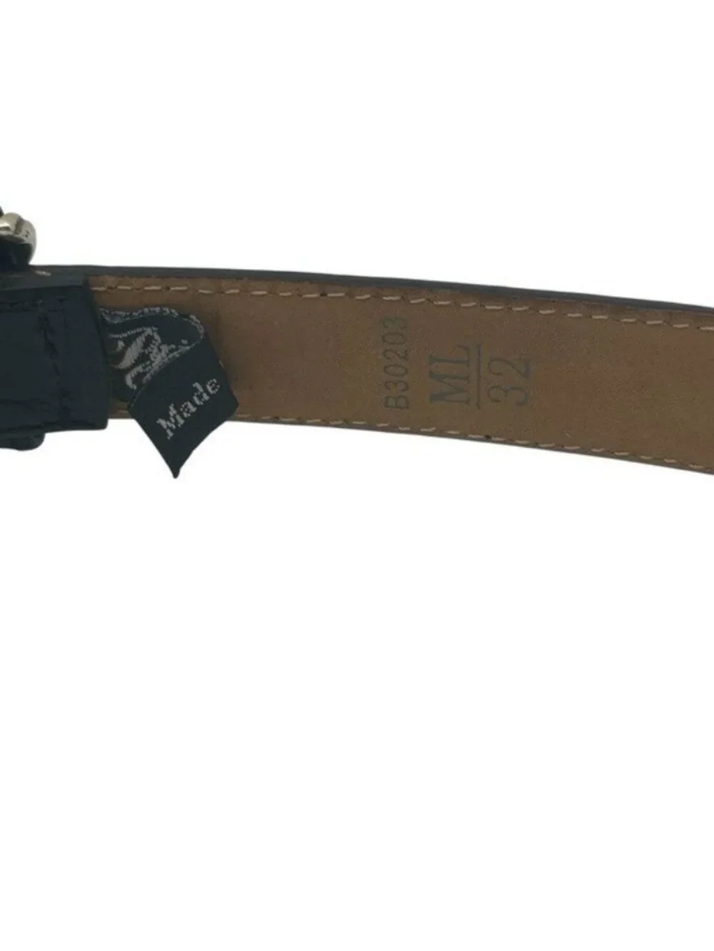 Brighton Women's Belt Size ML 32 Black Leather Croc Embossed Resin Flower B30203
